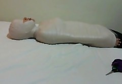 Indonesian Girl Struggle After Wrap In Mummification